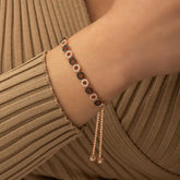 Silver Rose Hoop Elevator Bracelet